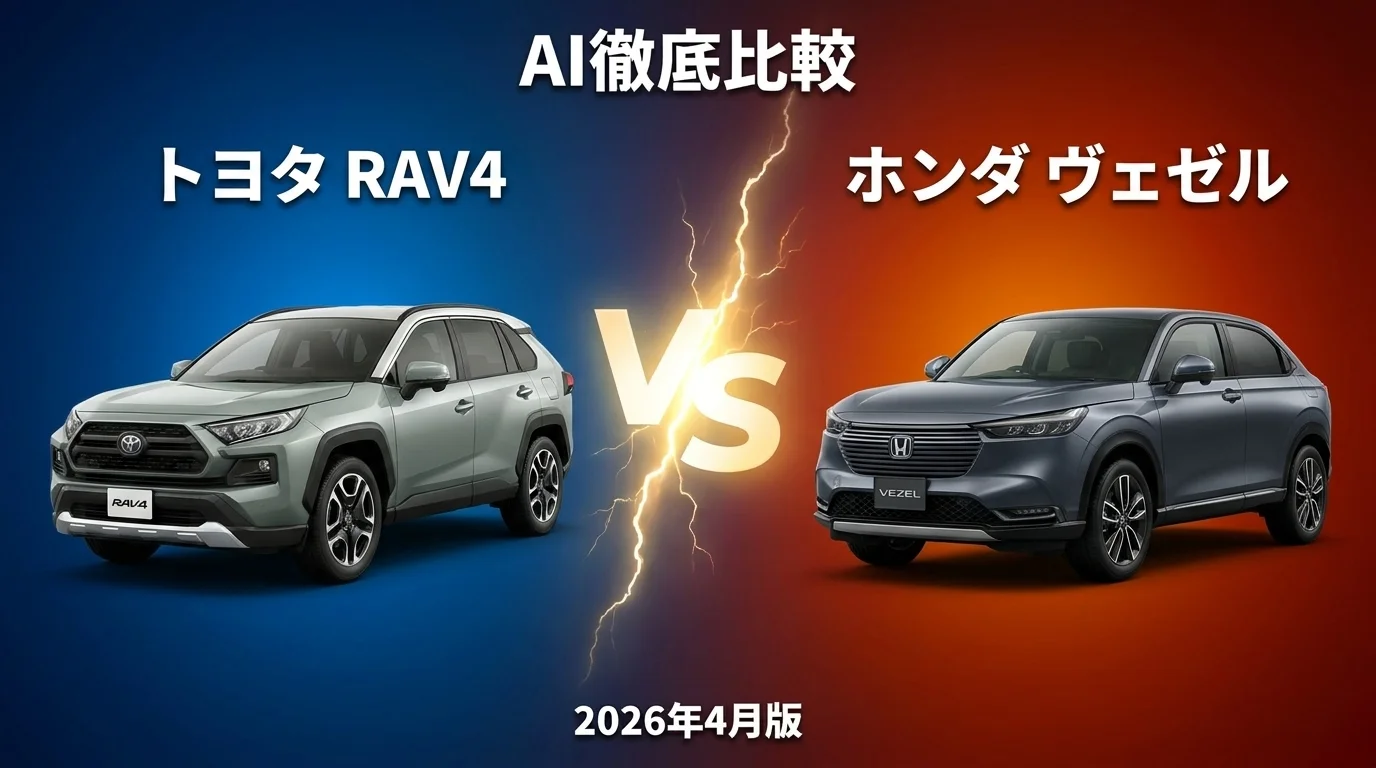 トヨタ RAV4 vs ホンダ ヴェゼル｜SUVカー AI徹底比較