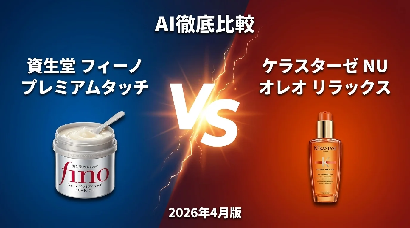 資生堂 フィーノ プレミアムタッチ vs ケラスターゼ NU オレオ リラックス｜トリートメント AI徹底比較